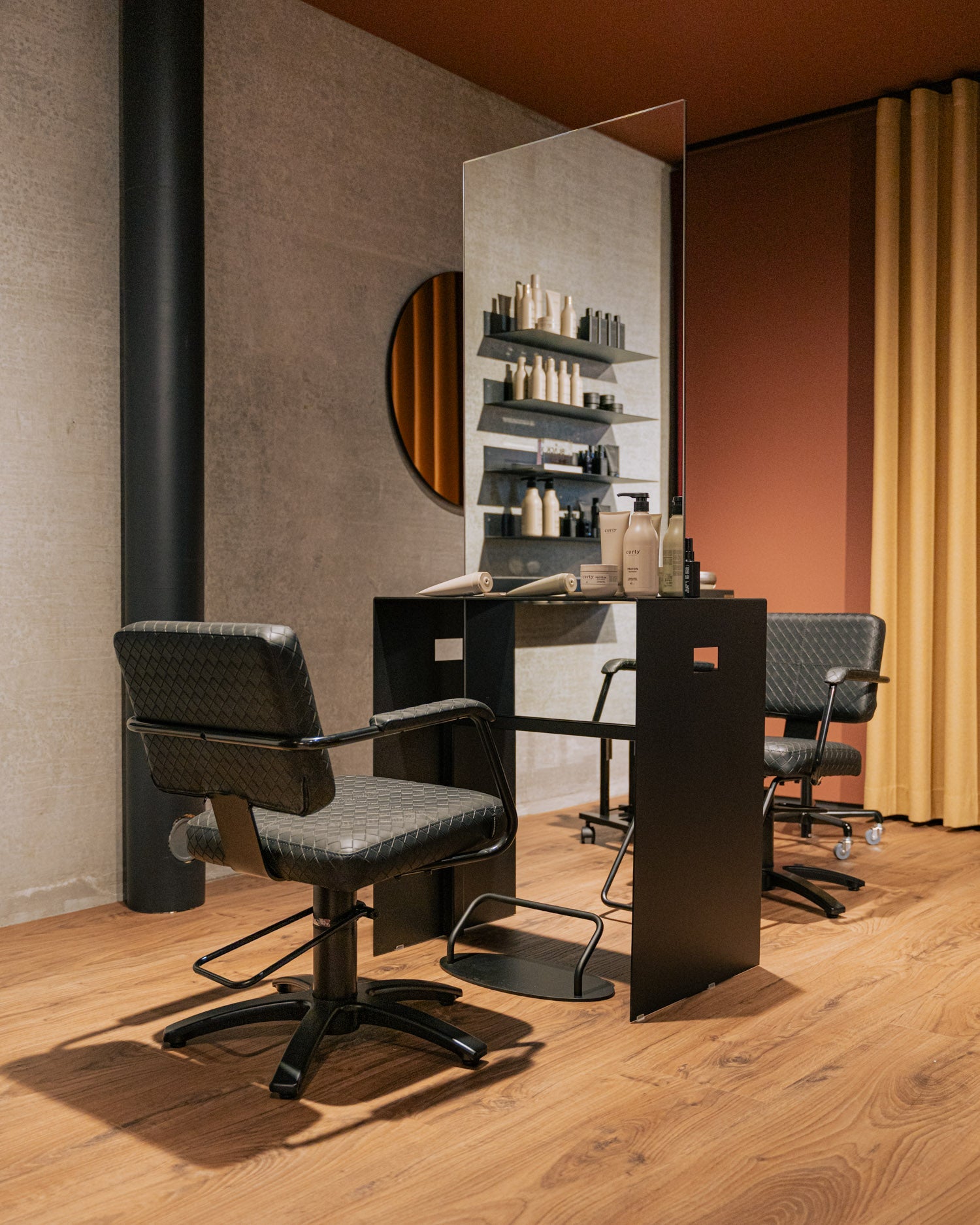 Work Metal - Wolnostojąca obsługa fryzjerska - Dwustronna